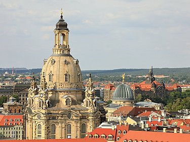 Blick auf die Frauenkirche Dresden Blick auf die Frauenkirche Dresden